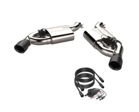 2016-2021 Chevrolet Camaro SS 6.2L Screamer Exhaust Axle Back 3 Inch Dual Tip Bumper Black Tips Quick Time Performance