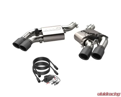 2016-2021 Camaro SS 6.2L Screamer Exhaust Axle Back 3 Inch Quad Tip Bumper Black Tips Quick Time Performance - 400117B