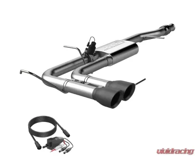 2014-2018 Chevrolet Silverado & GMC Sierra 1500 4.8/5.3L EC/SB, CC/SB Screamer Exhaust Catback Side Exit Black Tips Quick Time Performance - 410014B