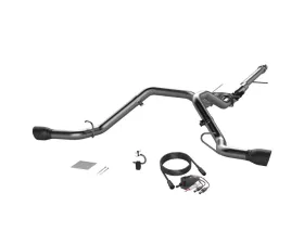 2014-2018 Chevrolet Silverado & GMC Sierra 1500 4.8/5.3L EC/SB, CC/SB Screamer Exhaust Catback Rear Split Exit Black Tips Quick Time Performance