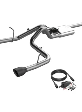 2018+ Jeep Wrangler JL 3.6L Screamer Exhaust Axle Back Black Tips Quick Time Performance                                     - 425018B - Image 2