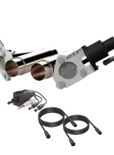 Dual 2.25 Inch QTEC Electric Cutout Combo Kit Quick Time Performance                                     - QTEC45CP - Image 6