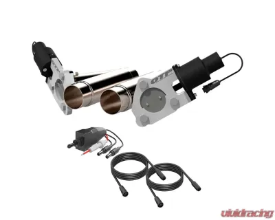 Dual 2.25 Inch QTEC Electric Cutout Combo Kit Quick Time Performance - QTEC45CP