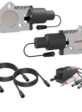 Dual 2.25 Inch QTEC Electric Cutout Combo Kit Quick Time Performance                                     - QTEC45CP - Image 2