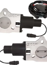 Dual 2.25 Inch QTEC Electric Cutout Valves Quick Time Performance                                     - QTEC45 - Image 2