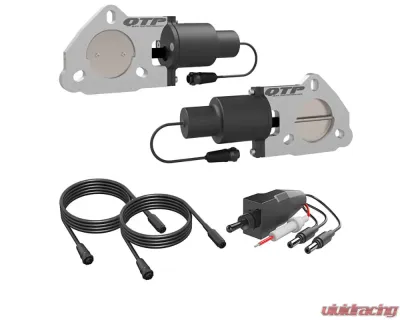 Dual 2.25 Inch QTEC Electric Cutout Valves Quick Time Performance - QTEC45