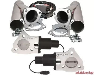 2.50 Inch Dual QTEC Electric Cutout Combo Kit Quick Time Performance - QTEC50CP