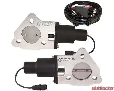 Dual 2.50 Inch QTEC Electric Cutout Valves Quick Time Performance - QTEC50