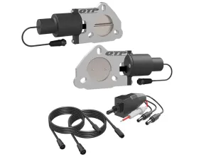 Dual 2.50 Inch QTEC Electric Cutout Valves Quick Time Performance