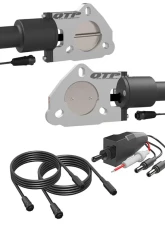Dual 2.50 Inch QTEC Electric Cutout Valves Quick Time Performance                                     - QTEC50 - Image 2