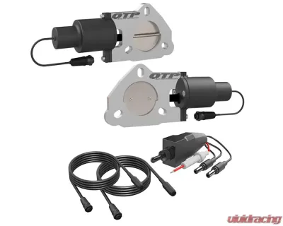 Dual 2.50 Inch QTEC Electric Cutout Valves Quick Time Performance - QTEC50