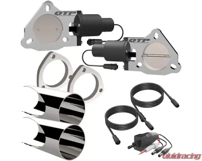 2.75 Inch Dual QTEC Electric Cutout DIY Combo Kit Quick Time Performance - QTEC55DIY