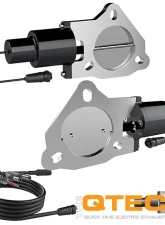 Dual 3.00 Inch QTEC Electric Cutout Valves Quick Time Performance                                     - QTEC60 - Image 2