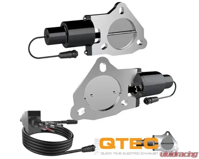 Dual 3.00 Inch QTEC Electric Cutout Valves Quick Time Performance - QTEC60