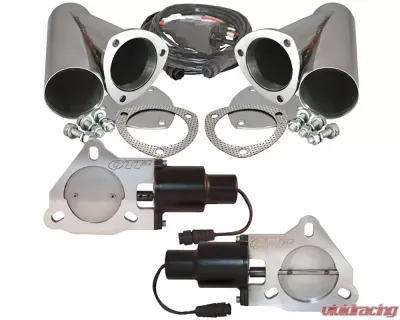 3.00 Inch Dual QTEC Electric Cutout Combo Kit Quick Time Performance - QTEC60CP