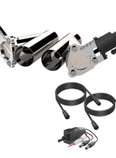 3.00 Inch Dual QTEC Electric Cutout Combo Kit Quick Time Performance                                     - QTEC60CP - Image 6