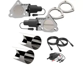 3.00 Inch Dual QTEC Electric Cutout DIY Combo Kit Quick Time Performance