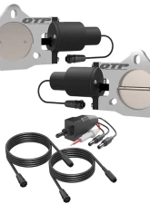Dual 3.00 Inch QTEC Electric Cutout Valves Quick Time Performance                                     - QTEC60 - Image 3