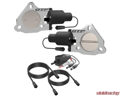 Dual 3.00 Inch QTEC Electric Cutout Valves Quick Time Performance - QTEC60