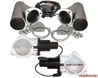 3.50 Inch Dual QTEC Electric Cutout Combo Kit Quick Time Performance - QTEC70CP