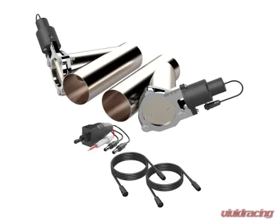 3.50 Inch Dual QTEC Electric Cutout Combo Kit Quick Time Performance - QTEC70CP