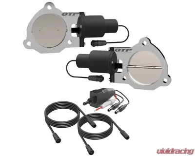 Dual 3.50 Inch QTEC Electric Cutout Valves Quick Time Performance - QTEC70