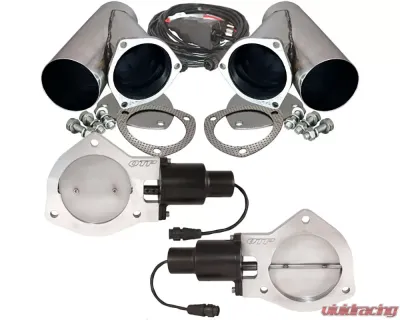 4.00 Inch Dual QTEC Electric Cutout Combo Kit Quick Time Performance - QTEC80CP
