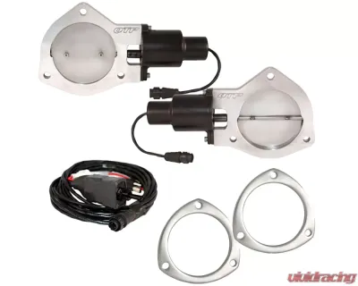 Dual 4.00 Inch QTEC Electric Cutout Valves with Flanges Quick Time Performance - QTEC80F
