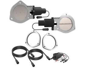 Dual 4.00 Inch QTEC Electric Cutout Valves with Flanges Quick Time Performance