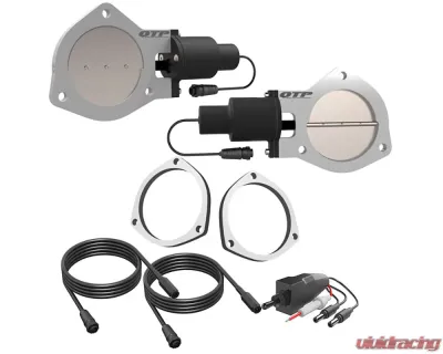 Dual 4.00 Inch QTEC Electric Cutout Valves with Flanges Quick Time Performance - QTEC80F