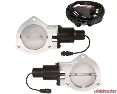 Dual 4.00 Inch QTEC Electric Cutout Valves Quick Time Performance - QTEC80