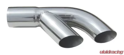 Pypes Exhaust Exhaust Tail Pipe Tip Set 3-Inch Inlet To Dual 3-Inch Split Outlet Slip-Fit Clamp-On Polished Stainless Steel Pair Pontiac Trans AM 1976-1981 - EVT13