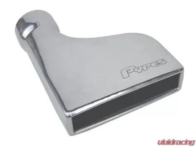 Pypes Exhaust 2.5" x8" x 2" x 11" Rectangle Clamp-On Polished Stainless Steel Pair Tail Pipe Tip Set - EVT37