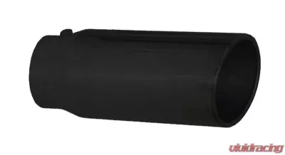 Pypes Exhaust 4" ID x 7" OD x 18" L-Bolt On Stainless Steel Black Tail Pipe Tip - EVT407B