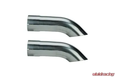 Pypes Exhaust 3" Angle Cut x 9" L Clamp-On Polished Stainless Steel Pair Tail Pipe Tip Set - EVT50