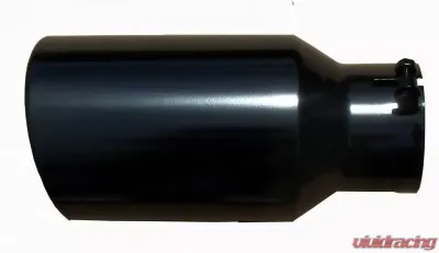 Pypes Exhaust 5" ID x 6" OD x 12" L-Bolt On Stainless Steel Black Tail Pipe Tip - EVT506B