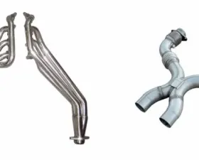 Pypes Exhaust Long Tube with Catted X-Pipe Polished Stainless Steel Header Ford Mustang 2011-2014