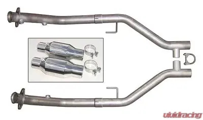 Pypes Exhaust H-Pipe For Short Tube Headers Catted 2.5" H-Pipe Stainless Steel - HFM26