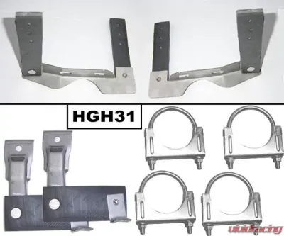 Pypes Exhaust Hanger Kit Tailpipe with Hangers Stainless Steel Chevrolet Chevelle 1968-1972 - HGH31