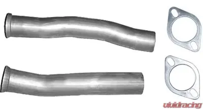 Pypes Exhaust 2.5" LH 15 3/4" RH 17 3/4" Flanges Included Stainless Steel Mid Pipe Exhaust Pipe - PFF10K