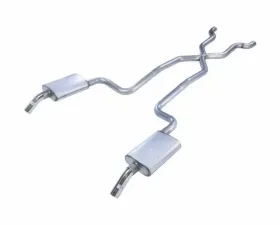 Pypes Exhaust Crossmember-Back X-Pipe Exhaust Split Rear Dual Exit 2.5