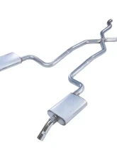 Pypes Exhaust Crossmember-Back X-Pipe Exhaust Split Rear Dual Exit 2.5" Race Pro Mufflers Chevrolet Corvette 1974-1981                                     - SCC10R - Image 2