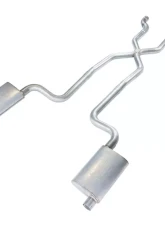 Pypes Exhaust Crossmember-Back X-Pipe ExhaustSplit Rear Dual Exit 2.5" Race Pro Mufflers Chevrolet Corvette 1968-1973                                     - SCC12R - Image 2