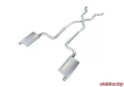 Pypes Exhaust Crossmember-Back X-Pipe ExhaustSplit Rear Dual Exit 2.5" Race Pro Mufflers Chevrolet Corvette 1968-1973 - SCC12R