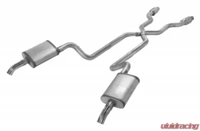 Pypes Exhaust Crossmember-Back X-Pipe Dual Exhaust 2.5" Tip Muffler Only Chevrolet Corvette C3 1975-1980 - SCC910E