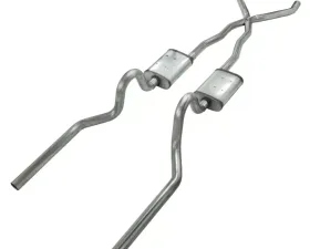 Pypes Exhaust Crossmember-Back X-Pipe Exhaust Split Rear Dual Exit 2.5