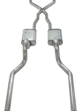 Pypes Exhaust Crossmember-Back X-Pipe Exhaust Split Rear Dual Exit 2.5" Street Pro Muffler Mercury Cougar 1967-1970                                     - SFC01S - Image 2