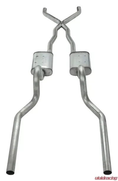 Pypes Exhaust Crossmember-Back X-Pipe Exhaust Split Rear Dual Exit 2.5" No Muffler Mercury Cougar 1967-1970 - SFC01