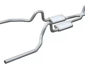Pypes Exhaust Crossmember-Back X-Pipe Exhaust Split Rear Dual Exit 2.5
