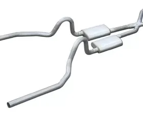 Pypes Exhaust Crossmember-Back X-Pipe Exhaust Split Rear Dual Exit 2.5
